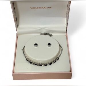 Charter Club Sapphire Blue Bracelet & Earring Set | NWT | Valentine’s Gift